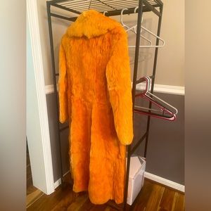 Vintage real red fox fur coat